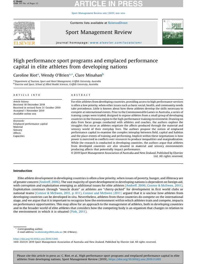Emplaced Performance Capital in Elite Athletes | PDF | Focus Group ...