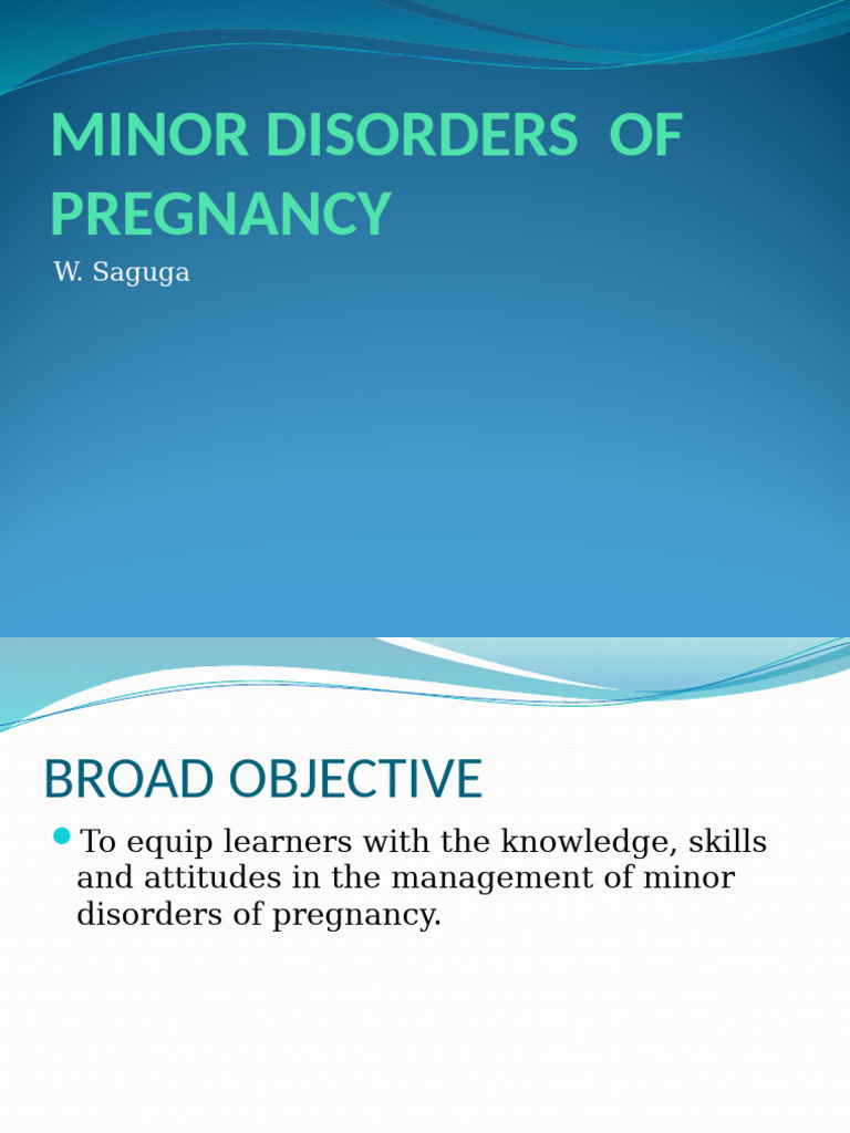 Minor Disorders of Pregnancy | PDF | Pregnancy | Carpal Tunnel Syndrome