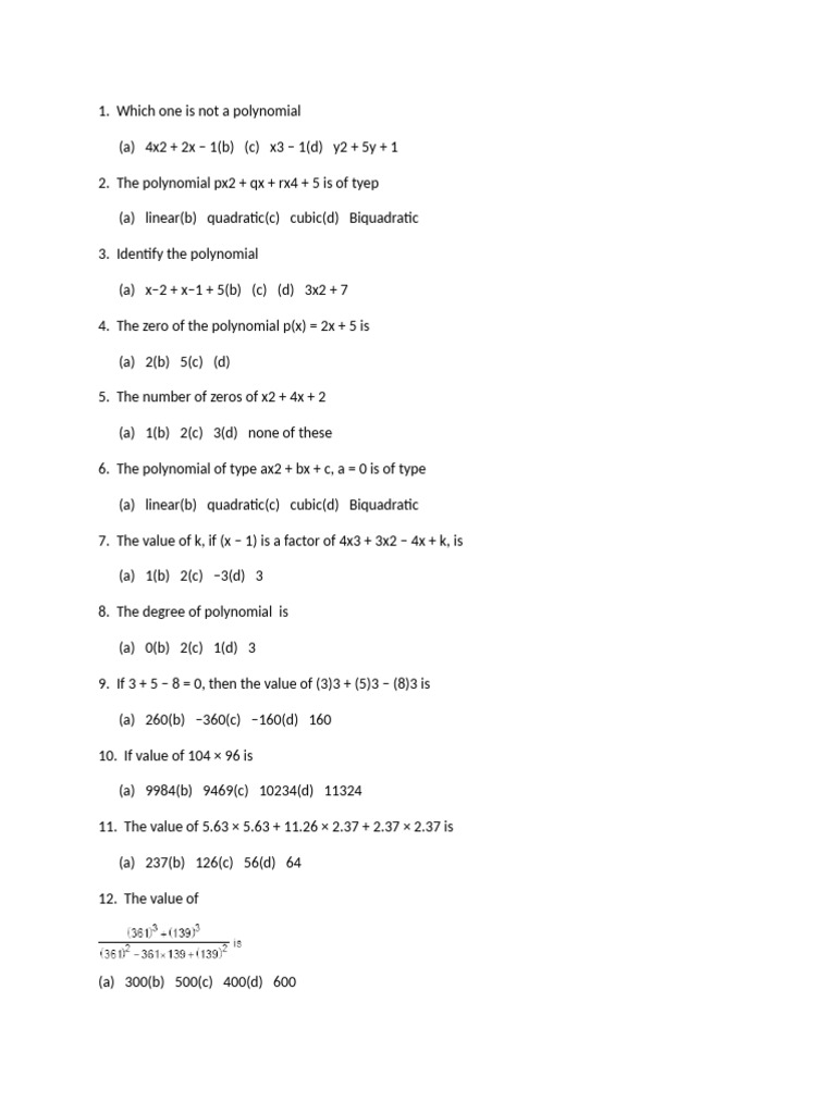 Polynomial Factorization and Zeros | PDF