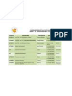 Disciplinas - 2 Etapa 2012-1