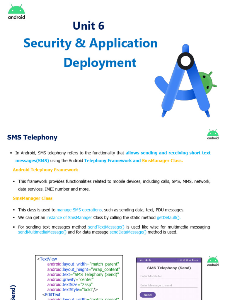 Android SMS Telephony and Maps API Guide | PDF | Google Play | Mobile App