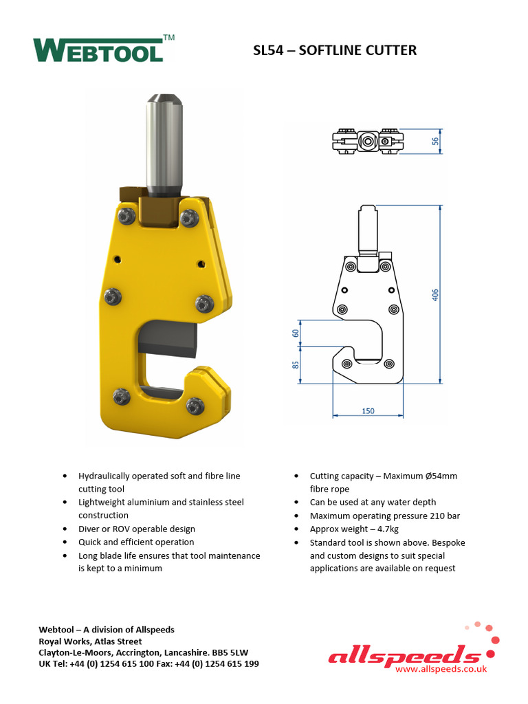 SL54 Softline Cutter Specifications | PDF