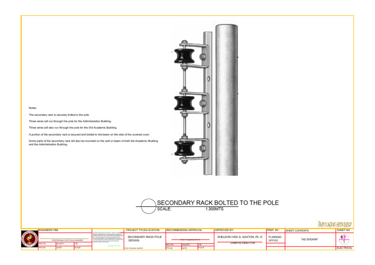 Secondary Rack Pole Design Details | PDF