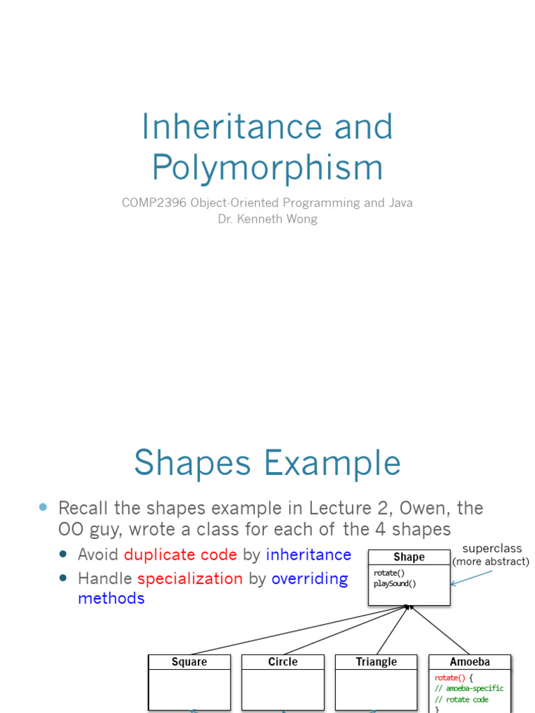 6. inheritance and polymorphism | PDF | Inheritance (Object Oriented ...