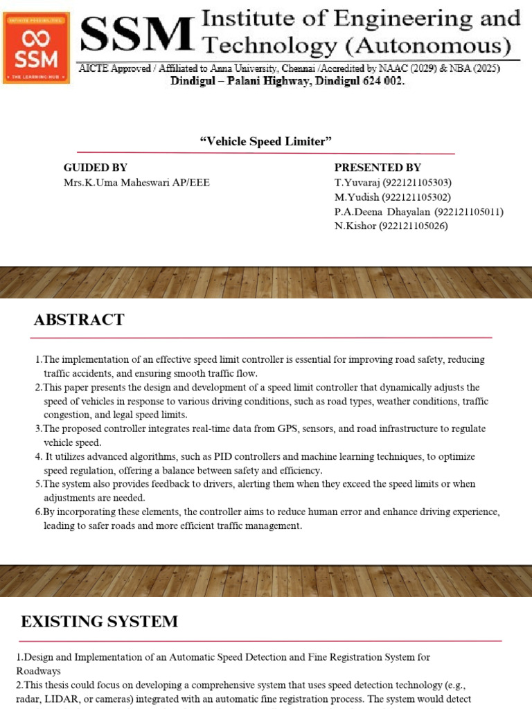 Vehicle Speed Limiter System Design | PDF | Speed Limit | Traffic