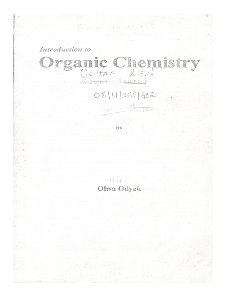 A Level Organic Chemistry Notes | PDF
