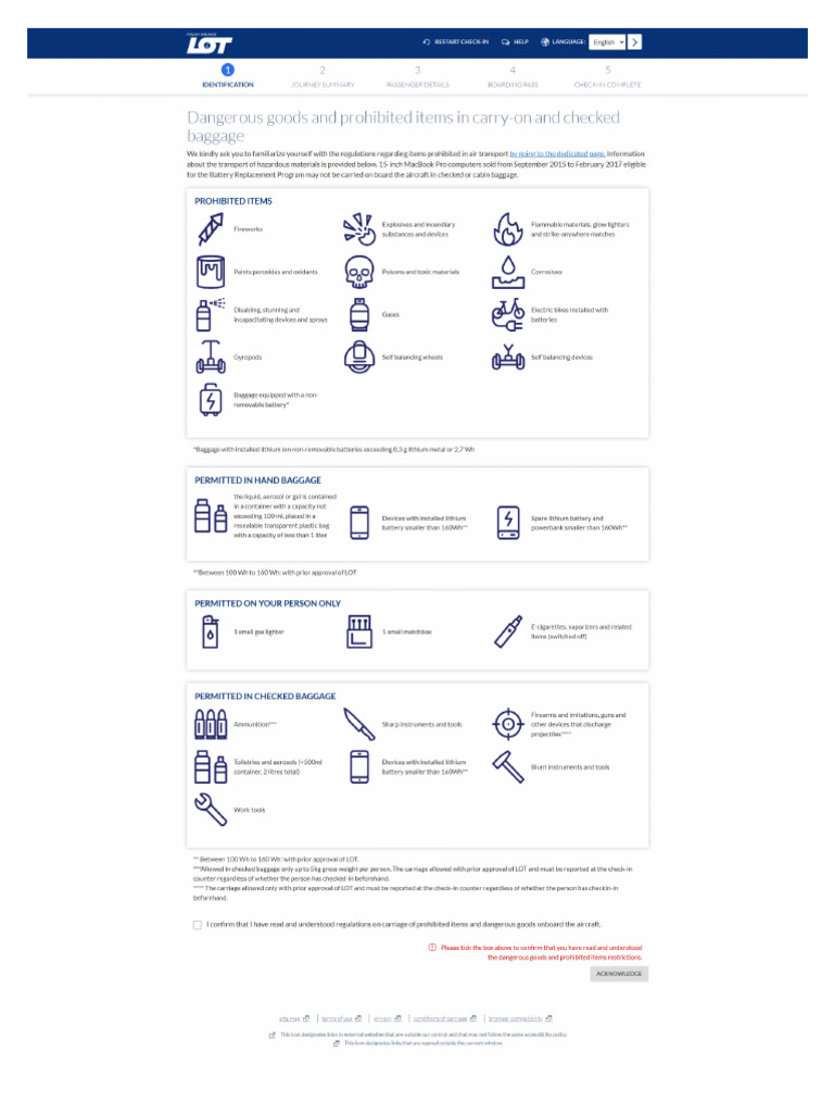 NOt allowed Items PDF