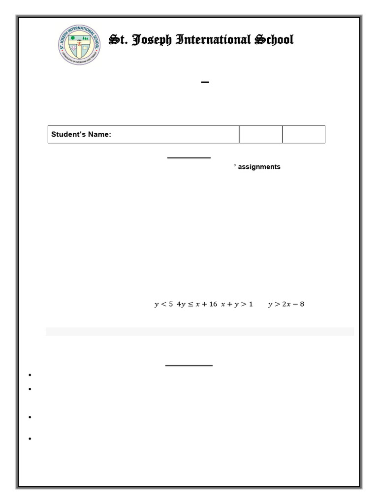 Grade 8 Mathematics Assignment 2024-25 | PDF