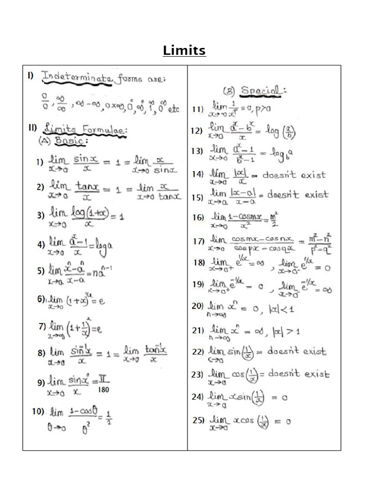 Limits | PDF