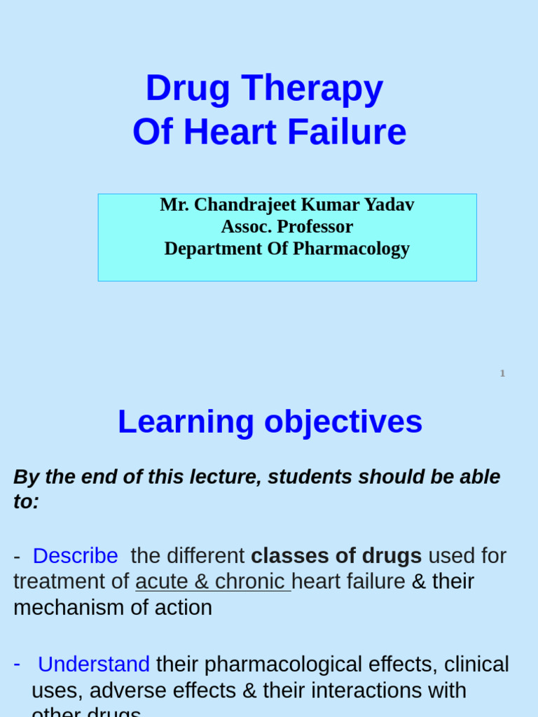 3 - Drug Therapy of Heart Failure | PDF | Heart Failure | Heart