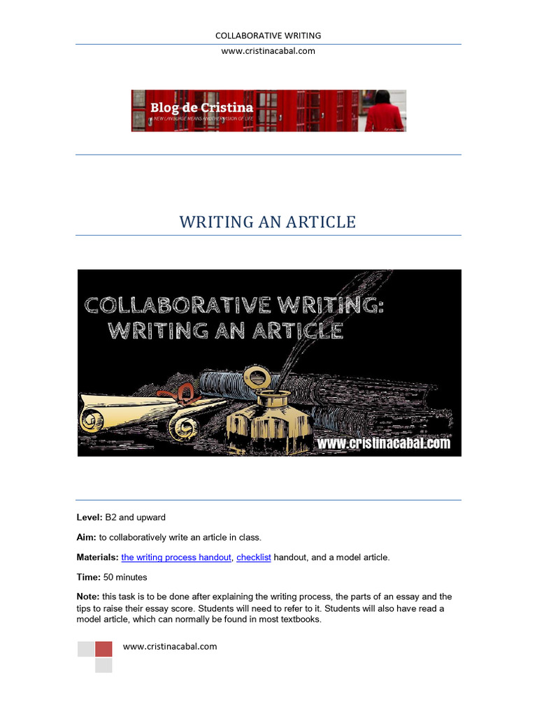 Collaborative Article Writing Guide | PDF | Essays | Paragraph