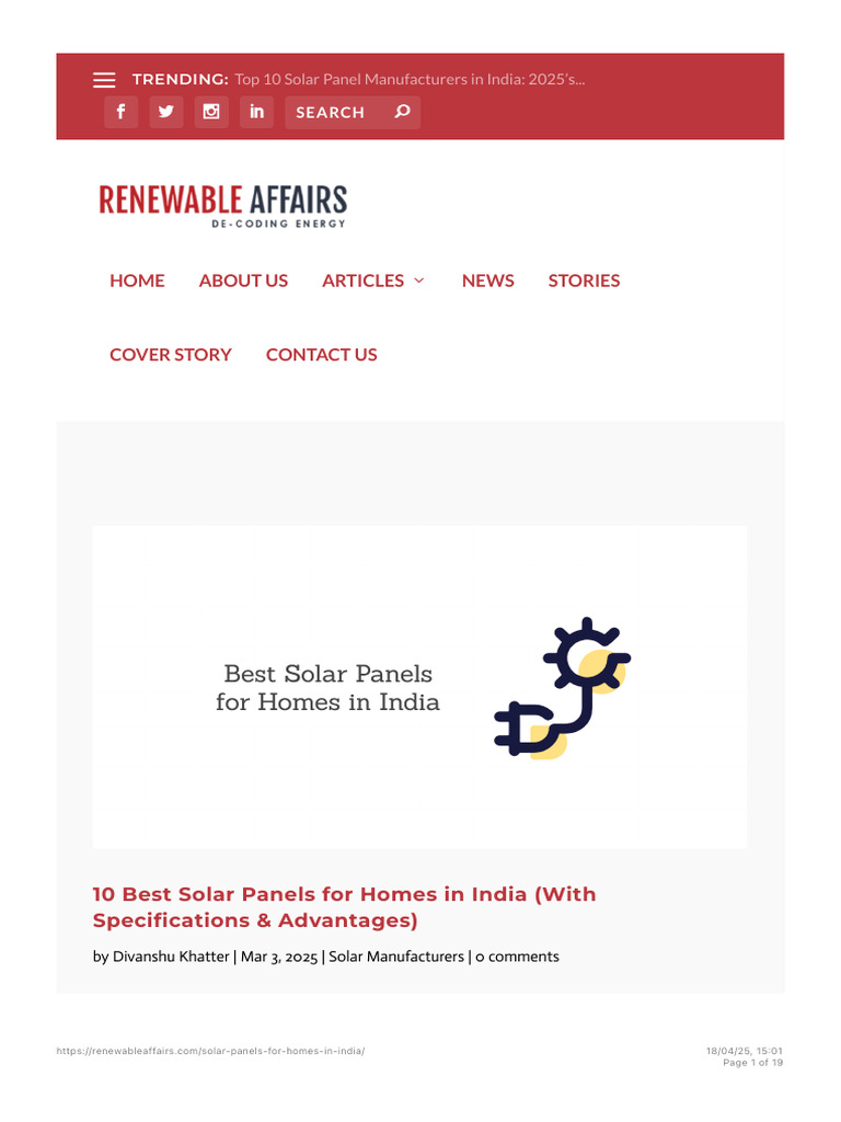 10 Best Solar Panels For Homes in India (With Specifications ...