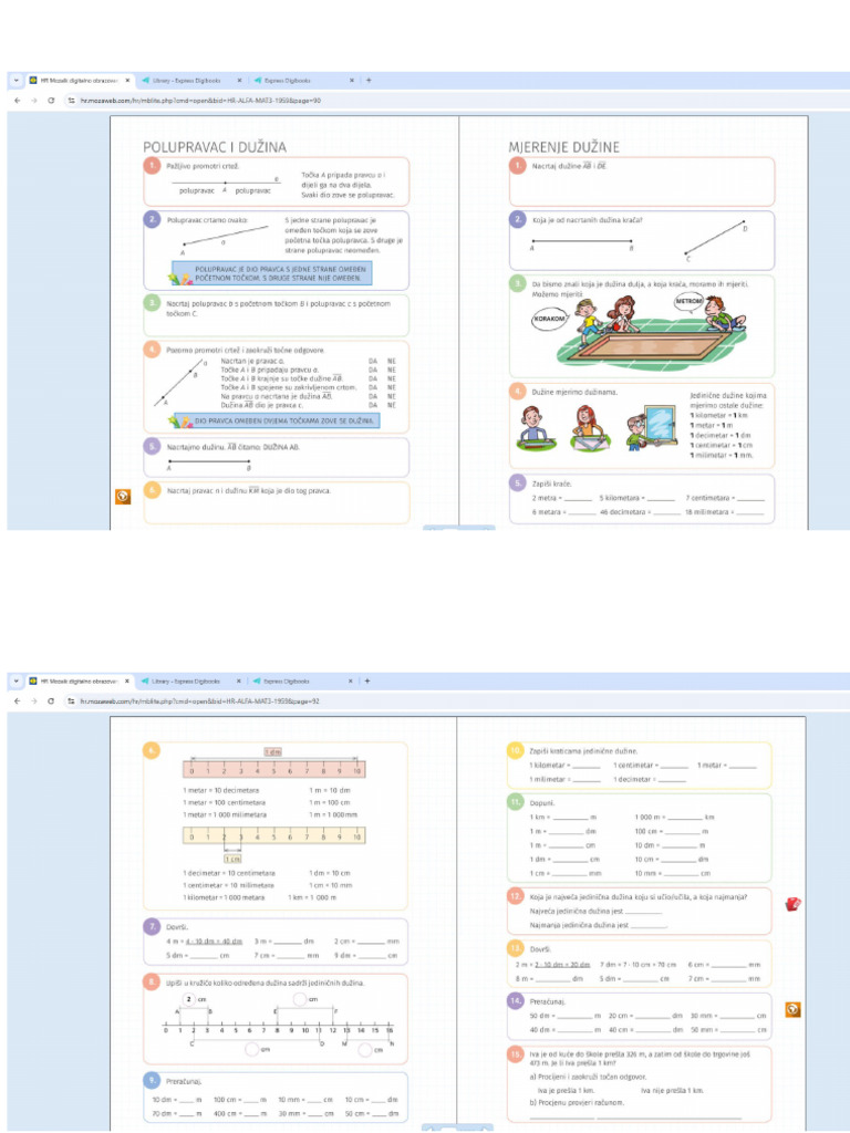Matematika 3, Duzina Pravac Polupravac | PDF