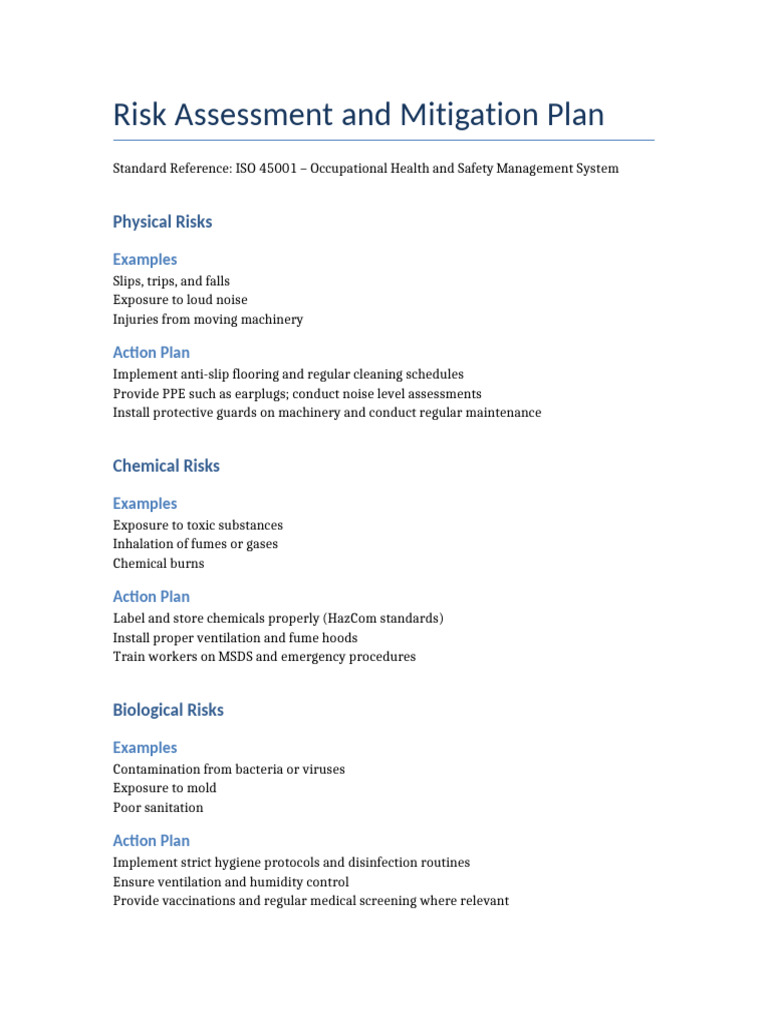 Comprehensive Risk Mitigation Strategies | PDF | Labor Relations ...