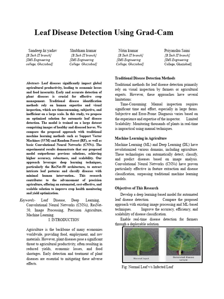 Leaf Disease Detection Using Machine Learning 2 | PDF | Deep Learning ...