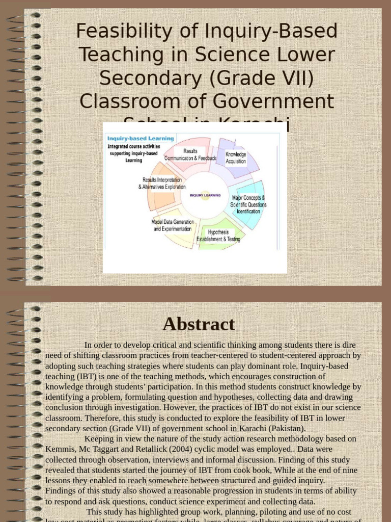 Feasibility of Inquiry-Based Teaching in Karachi | PDF | Inquiry Based ...