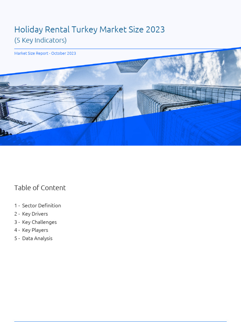 Holiday Rental Turkey Market Size 2023: (5 Key Indicators) | PDF ...