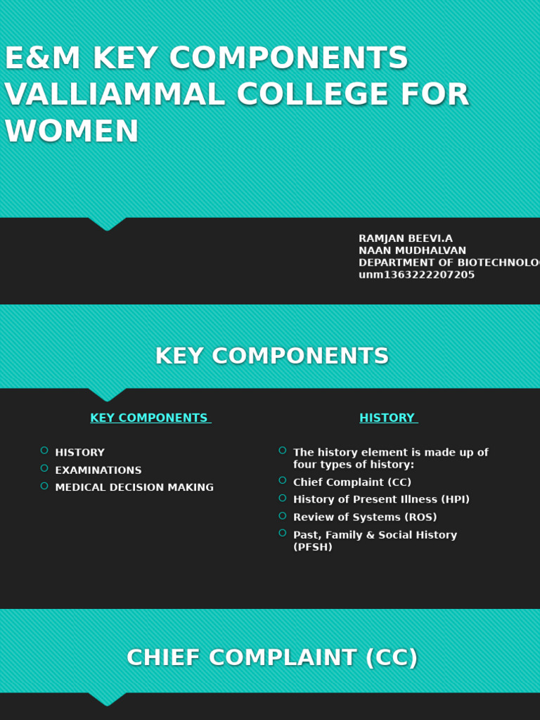 Key Components of E/M Coding Explained | PDF | Physical Examination | Pain