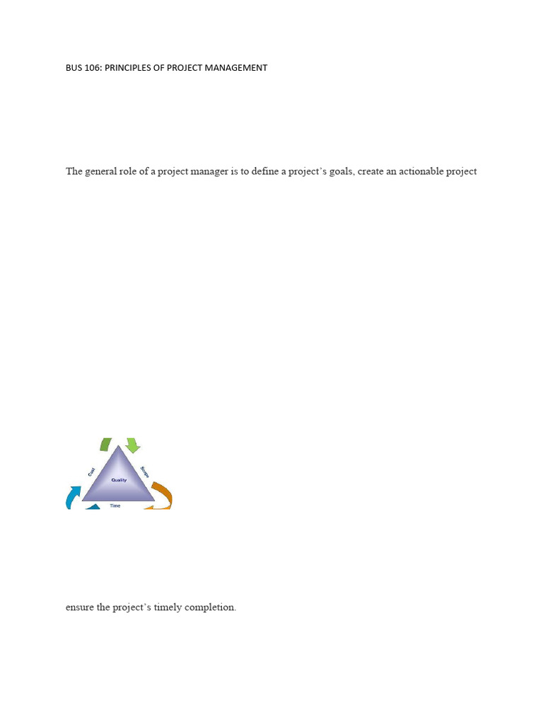 Project Management Principles Explained | PDF | Project Management ...
