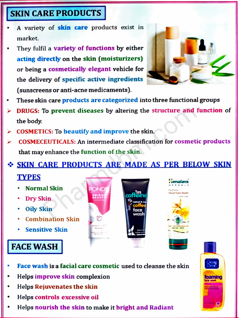 Cosmetic Science Unit 2 | PDF | Skin Care | Cosmetics