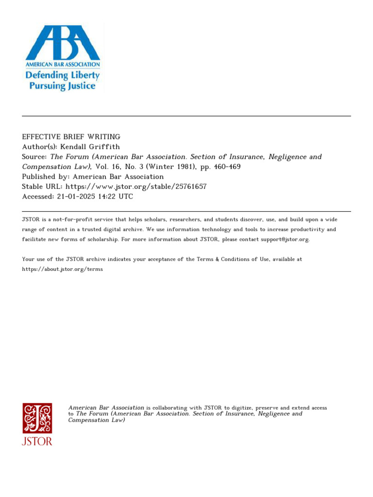Mastering Effective Brief Writing | PDF | Appeal | Brief (Law)