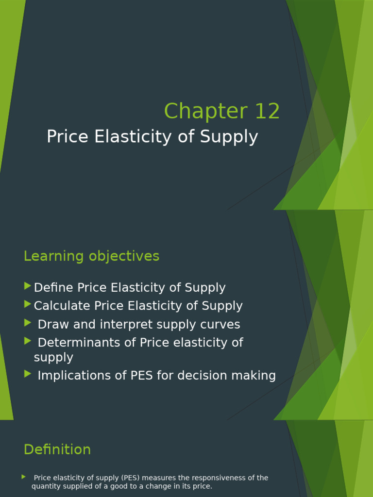 Understanding Price Elasticity of Supply | PDF | Supply (Economics ...