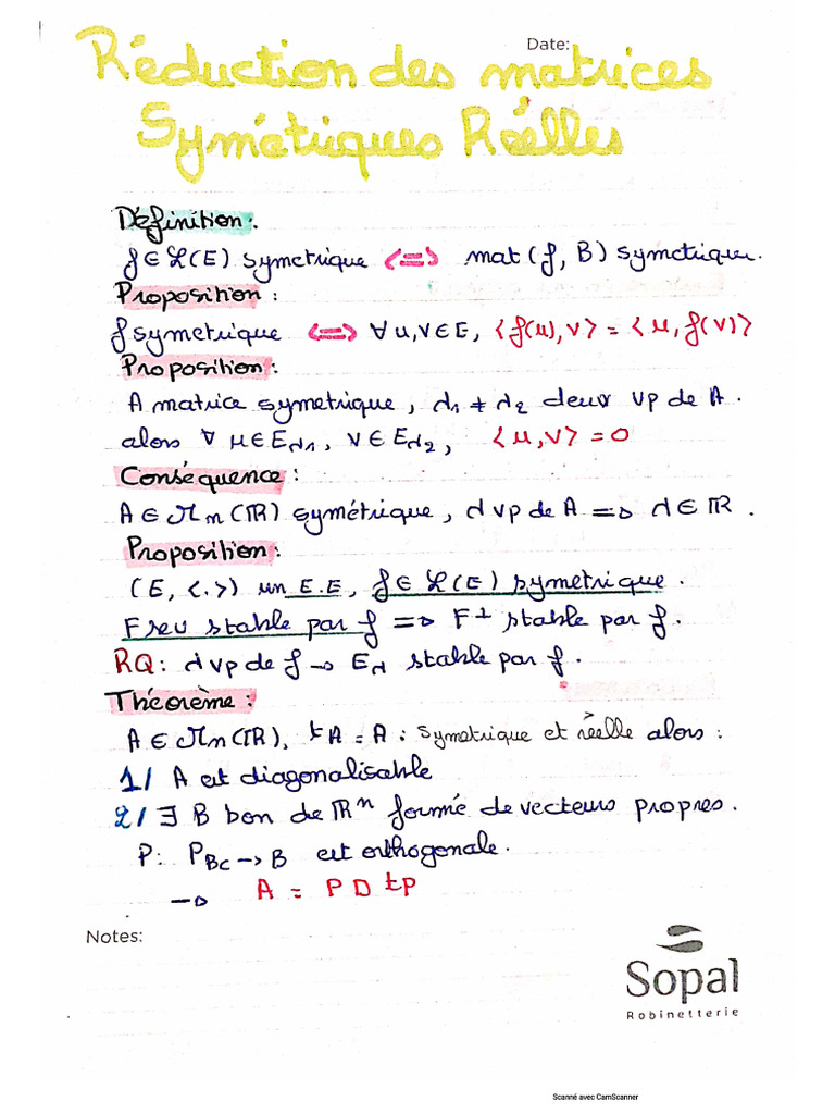 Réduction Des Matrices Symétrique | PDF