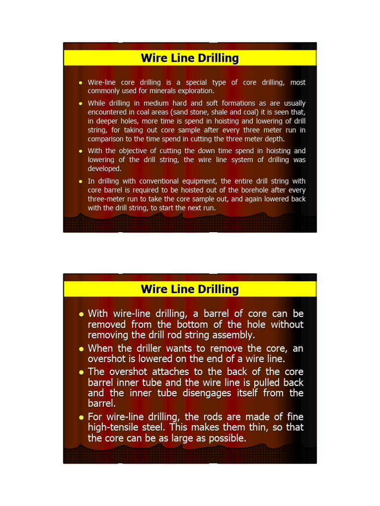 Wireline Core Drilling Explained | PDF | Drilling | Wire