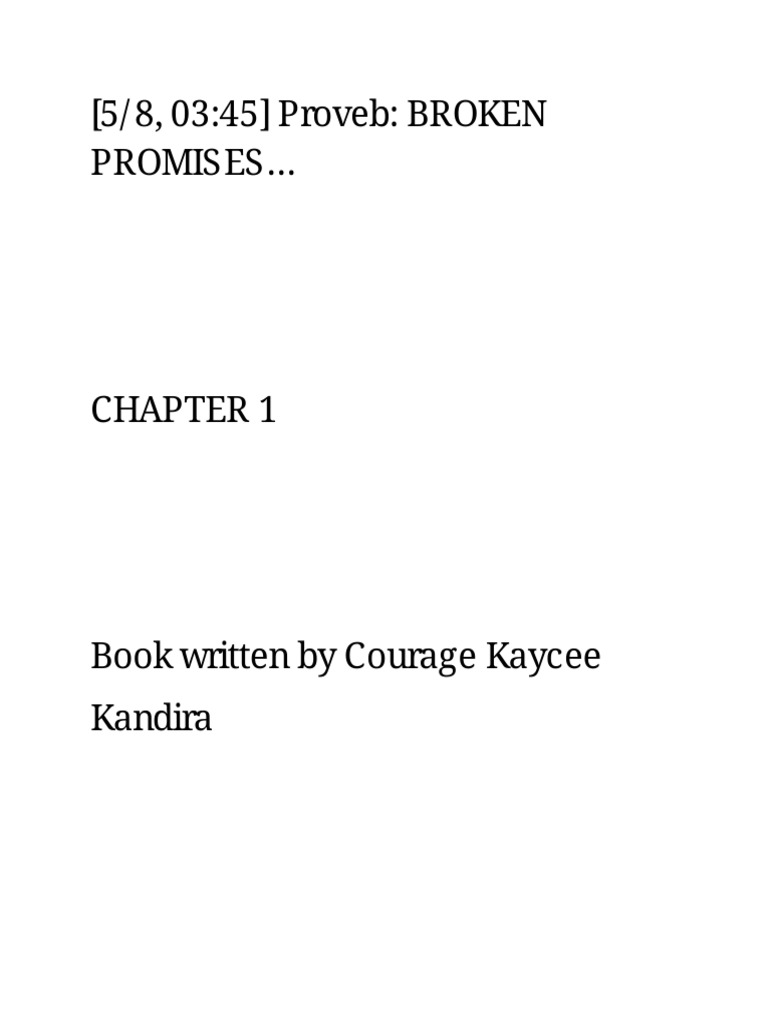 Broken Promises: A Youth's Journey | PDF