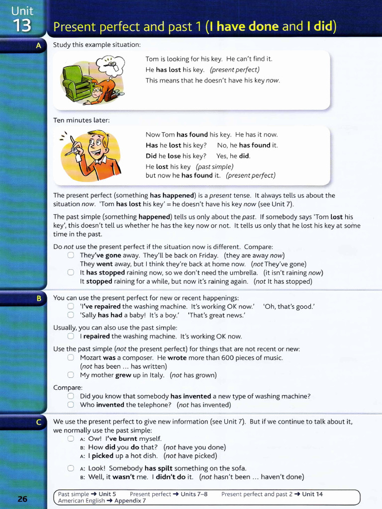 Present Perfect vs Past Simple Guide | PDF | Language Mechanics | Grammar