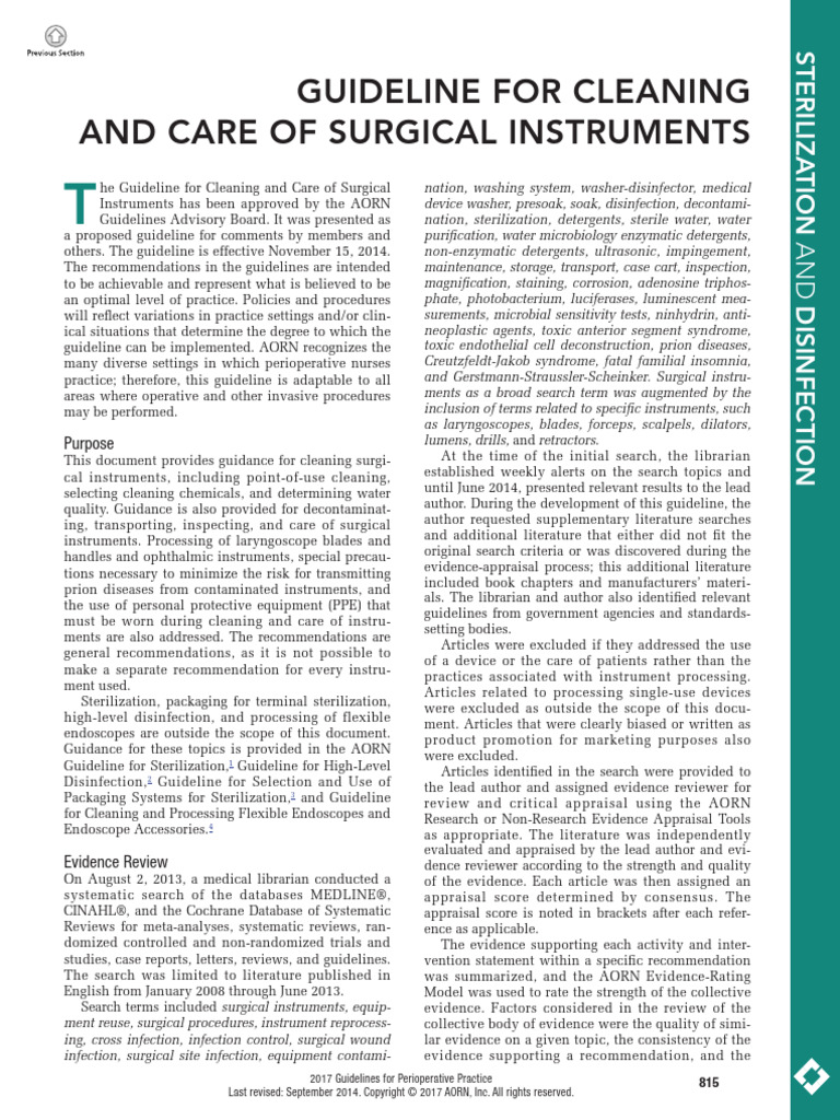 Guideline - For - Cleaning - and - Care - of - Surgical - Instruments ...