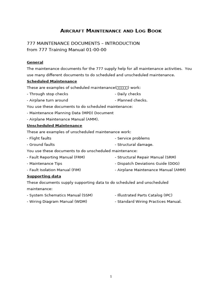 AMM AIRCRAFT MAINTENANCE MANUAL PDF visual data 5
