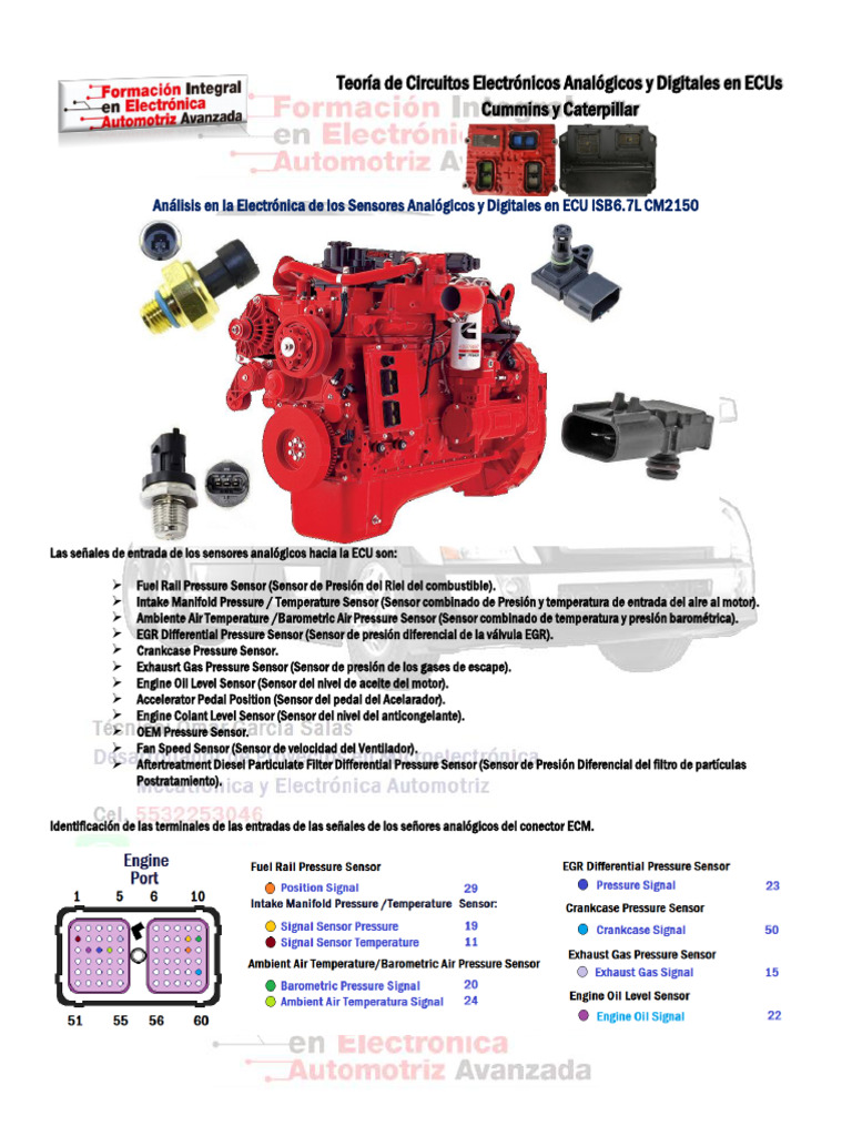 Ubicación de Sensores en Motores Navistar | PDF | Electrónica ...
