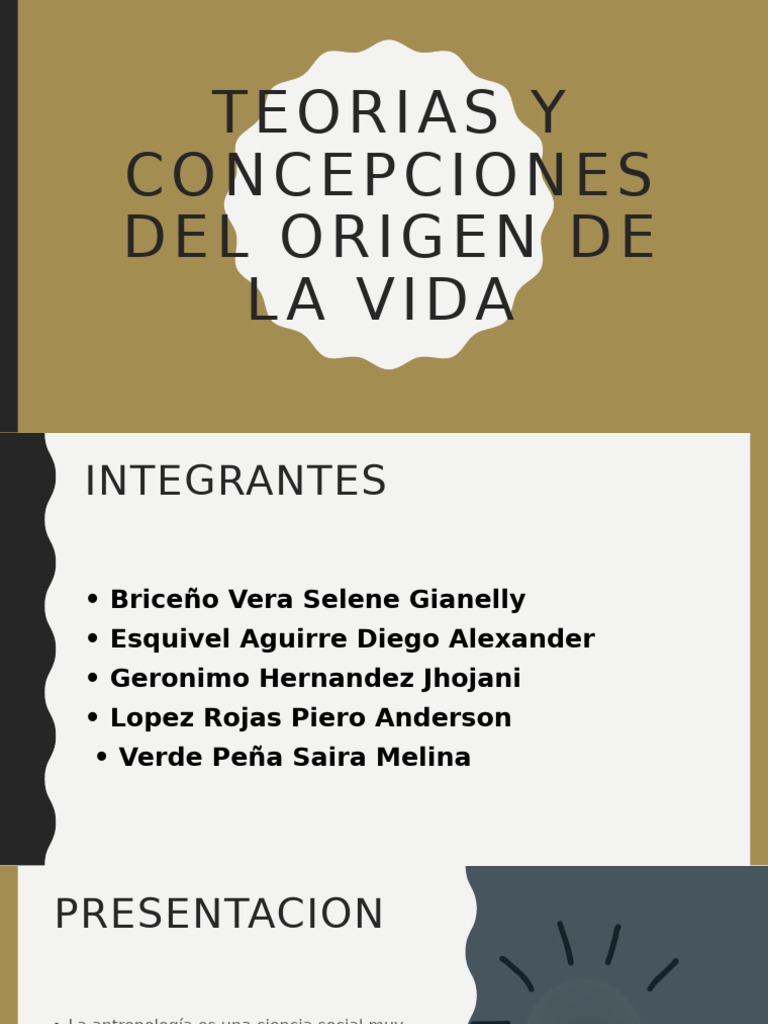 Teorías y Concepciones Del Origen de La Vida | PDF | Abiogénesis | Vida