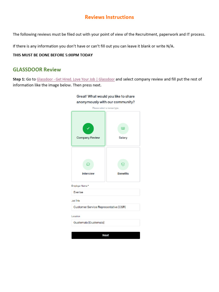 Review Instructions | PDF