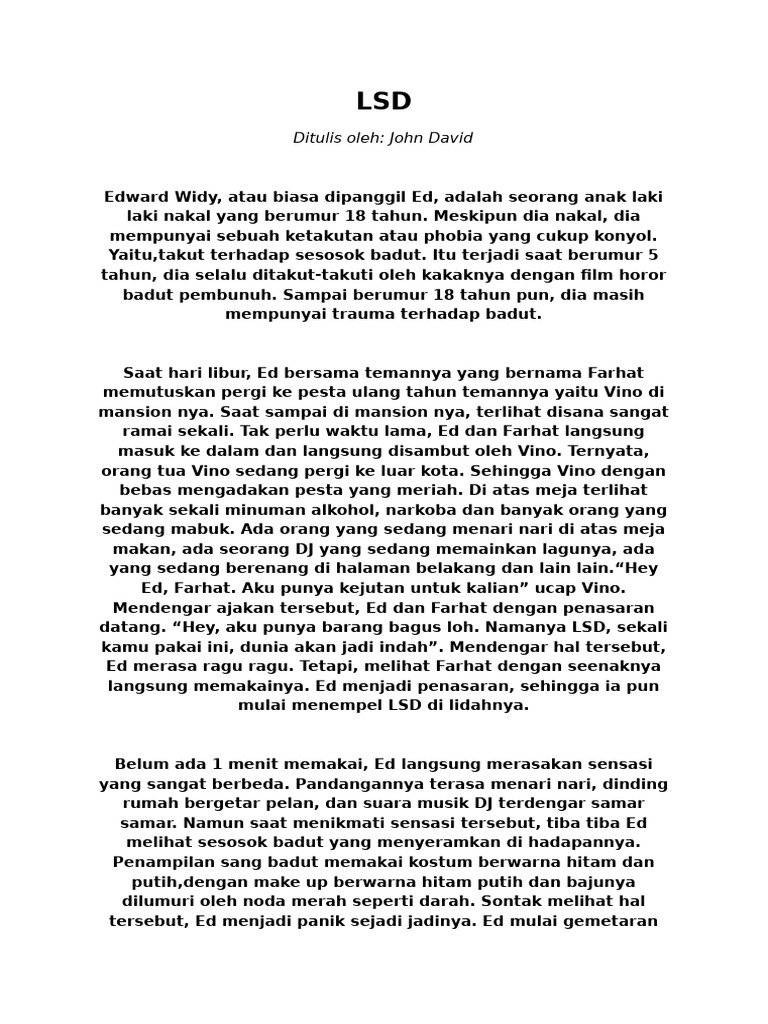 Cerpen LSD.. | PDF