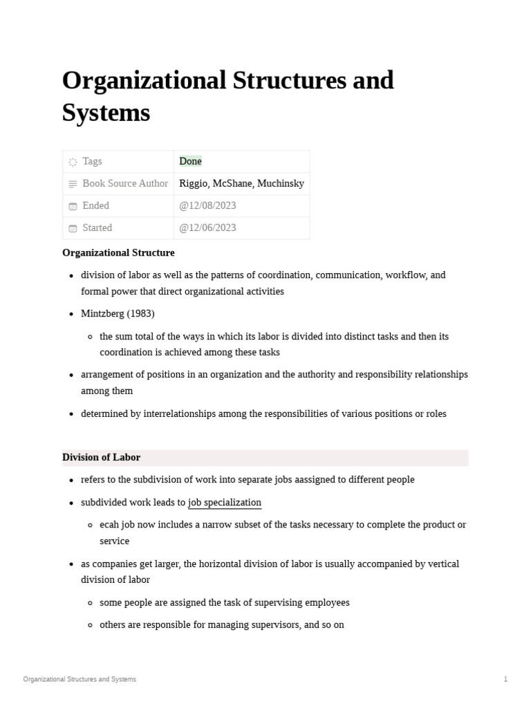 2_Organizational Structures and Systems | PDF | Organizational ...