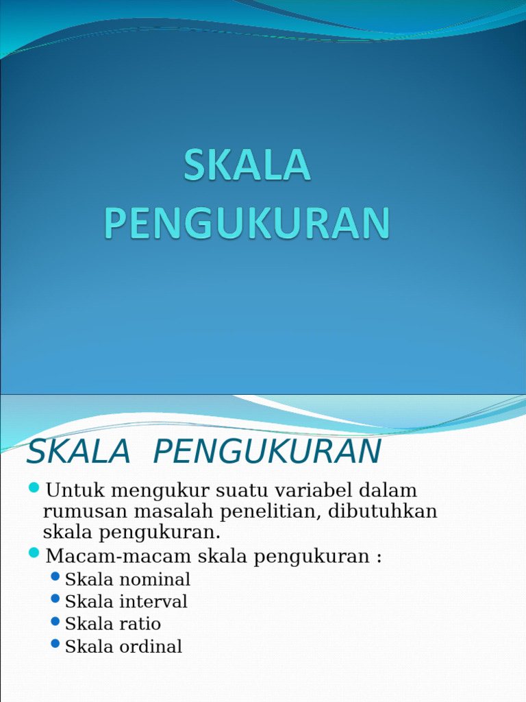 Skala Pengukuran | PDF