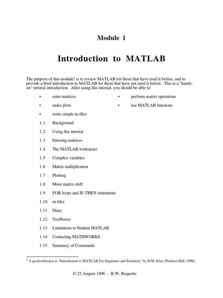 Matlab Mod | PDF