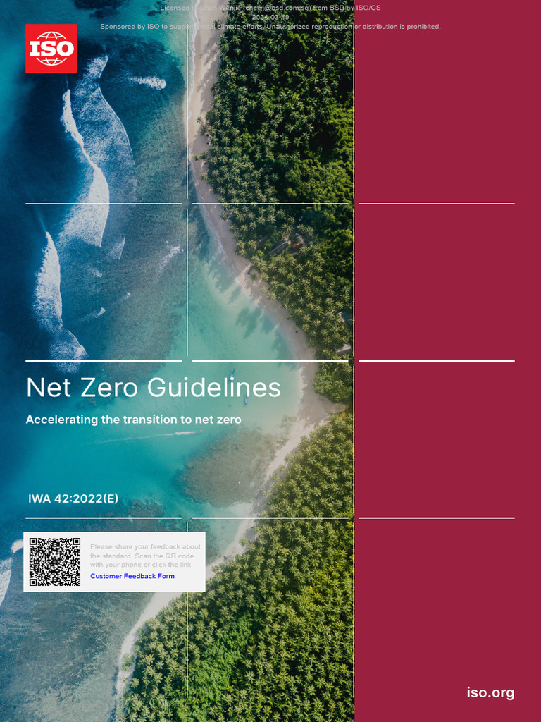 Net Zero Guidelines IWA 42:2022 Overview | PDF | Greenhouse Gas ...