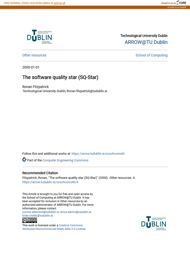 The Software Quality Star SQ Star | PDF | Software | Software Quality