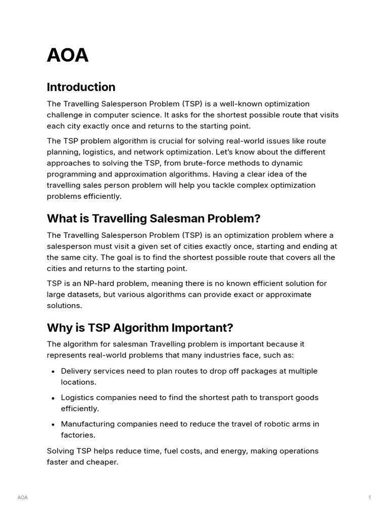 AOA | PDF | Applied Mathematics | Algorithms