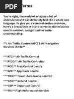 FAA NOTAM Acronym List Guide | PDF | Air Traffic Control | Airport
