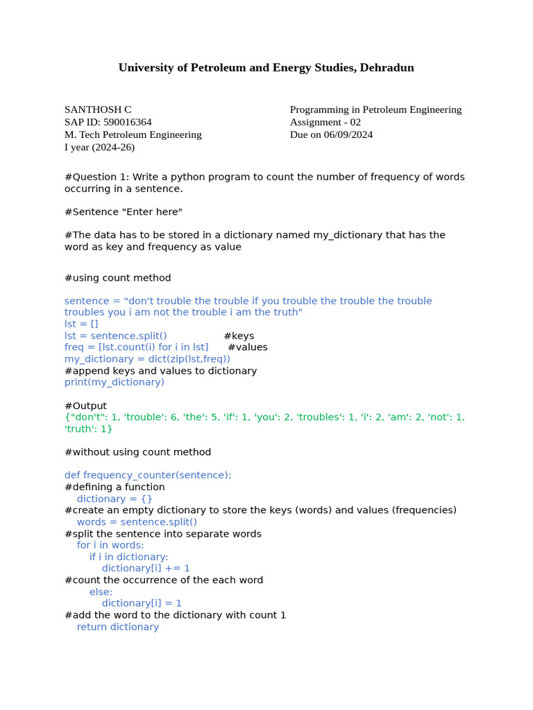 Python Word Frequency Counter | PDF