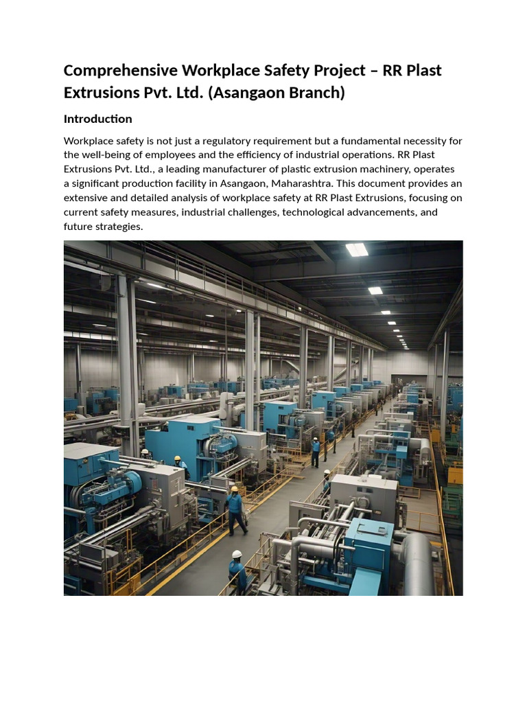 Workplace Safety Strategies at RR Plast | PDF | Occupational Safety And ...