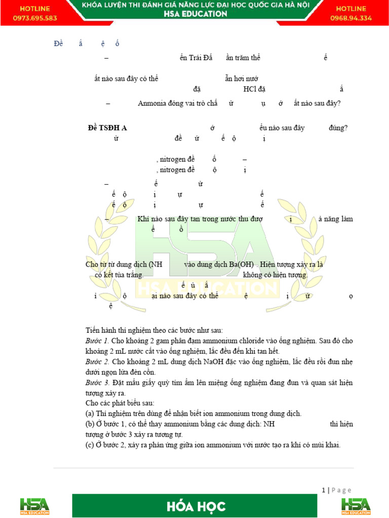 Ha Hc. B06-B07. Bi TP TRC Nghim S 1 | PDF