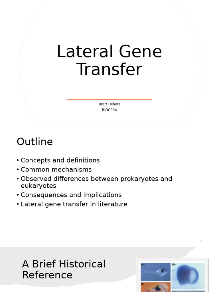 BIOC934 Lateral Genome Transfer Hilbers Answers | PDF | Prokaryote | Gene