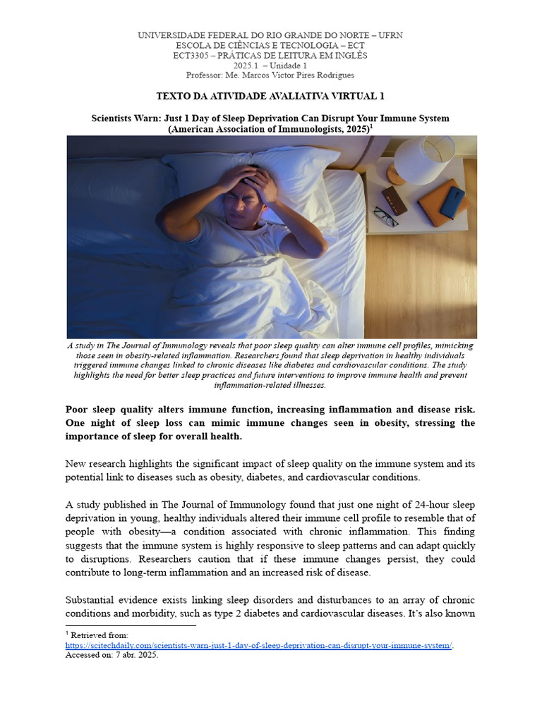1 Scientists Warn Just 1 Day of Sleep Deprivation Can Disrupt Your ...