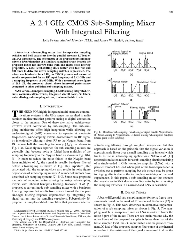 2.4G CMOS SubSampling Mixer | PDF | Sampling (Signal Processing) | Mosfet