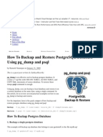 How To Backup and Restore PostgreSQL Database Using PG - Dump and PSQL